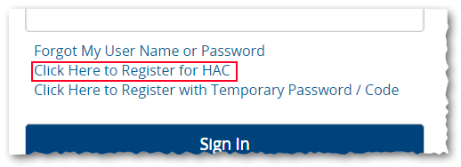 HAC Registration Link